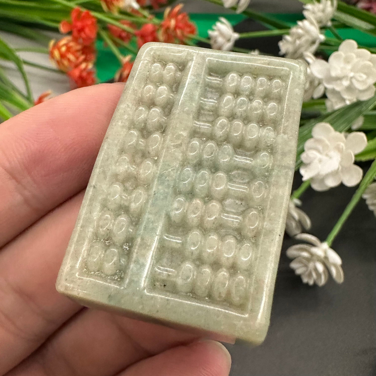 Natural Amazonite Carved Abacus Quartz Specimen Skull Crystal Reiki Healing 1pc