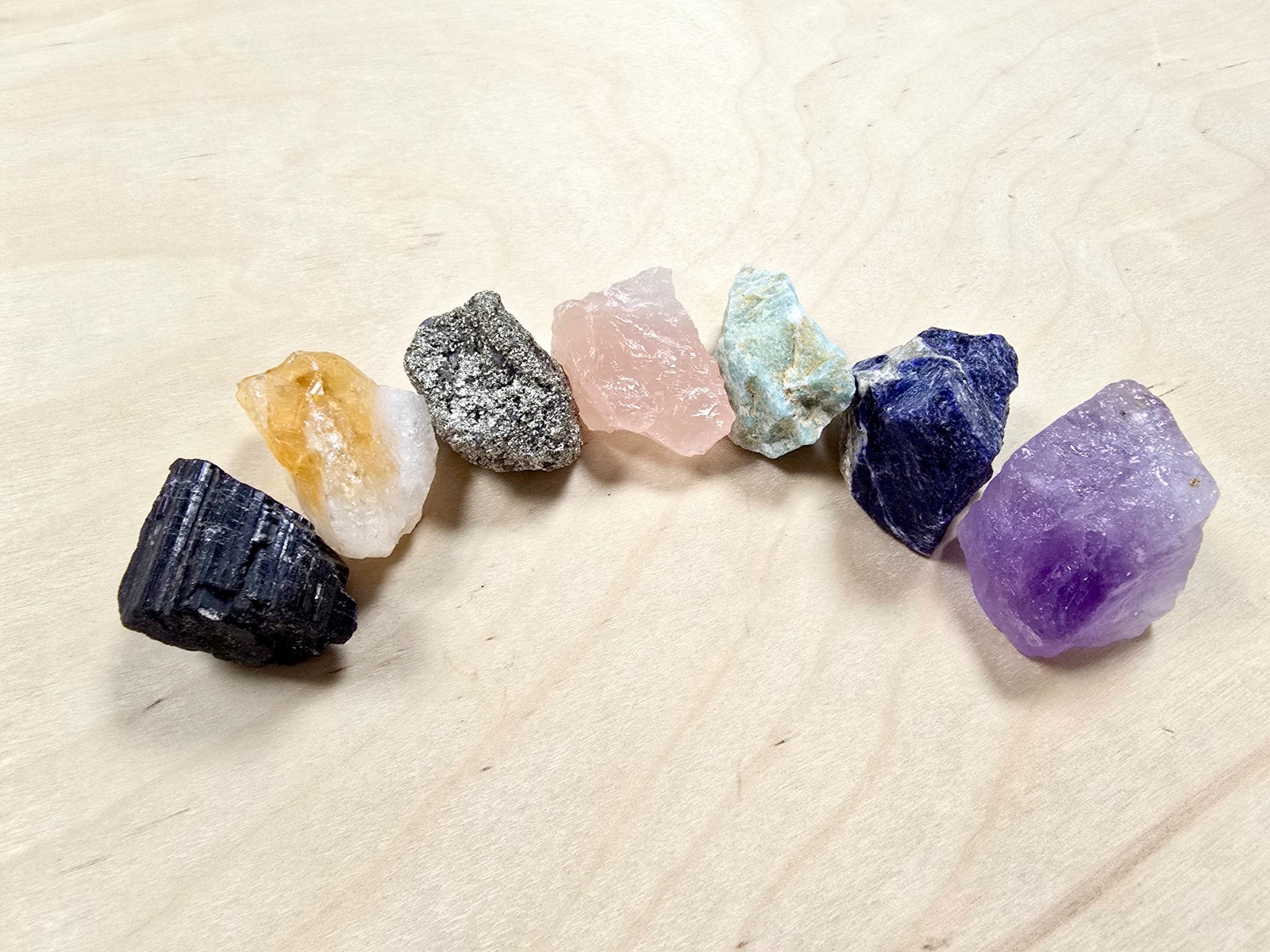 7 CHAKRA Crystals Set – Raw Natural Healing Crystals Collection Rough Gemstones