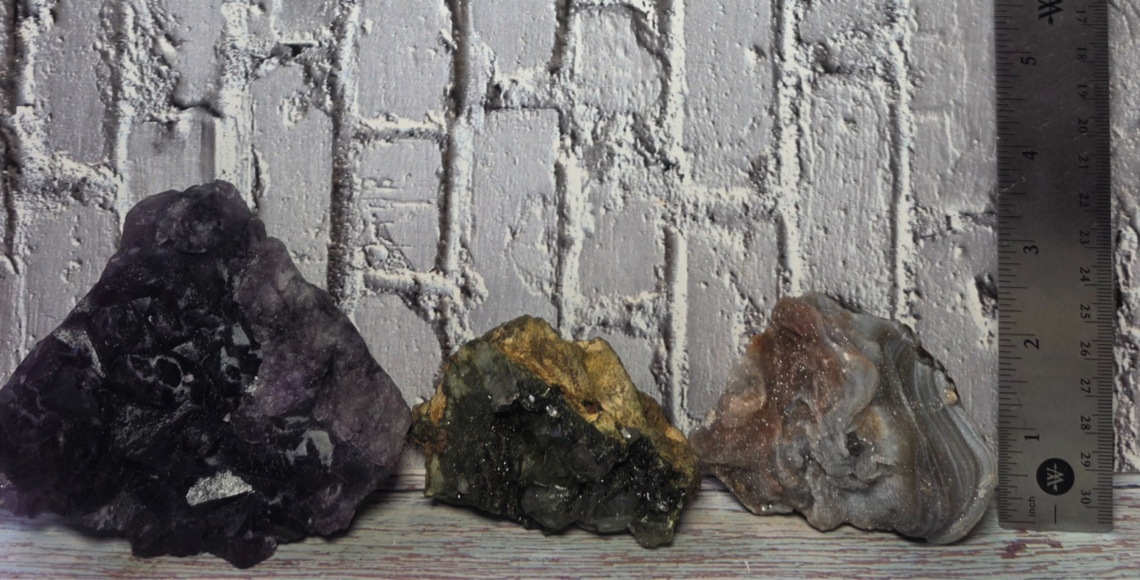 Beautiful 3-Piece Natural Mineral Specimen Set for Collectors