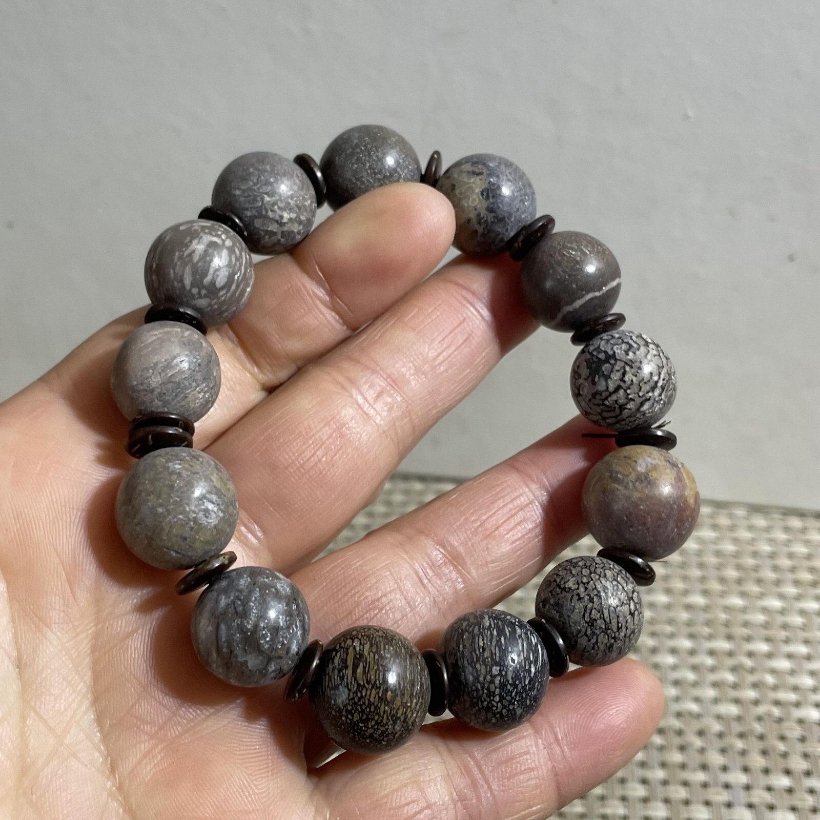 52g 14mm Madagascar polished bone bracelet specimen