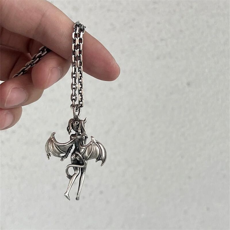 Fashion Jewelry Angel demon wings Pendant Men women Lovers Retro Necklace 1PC