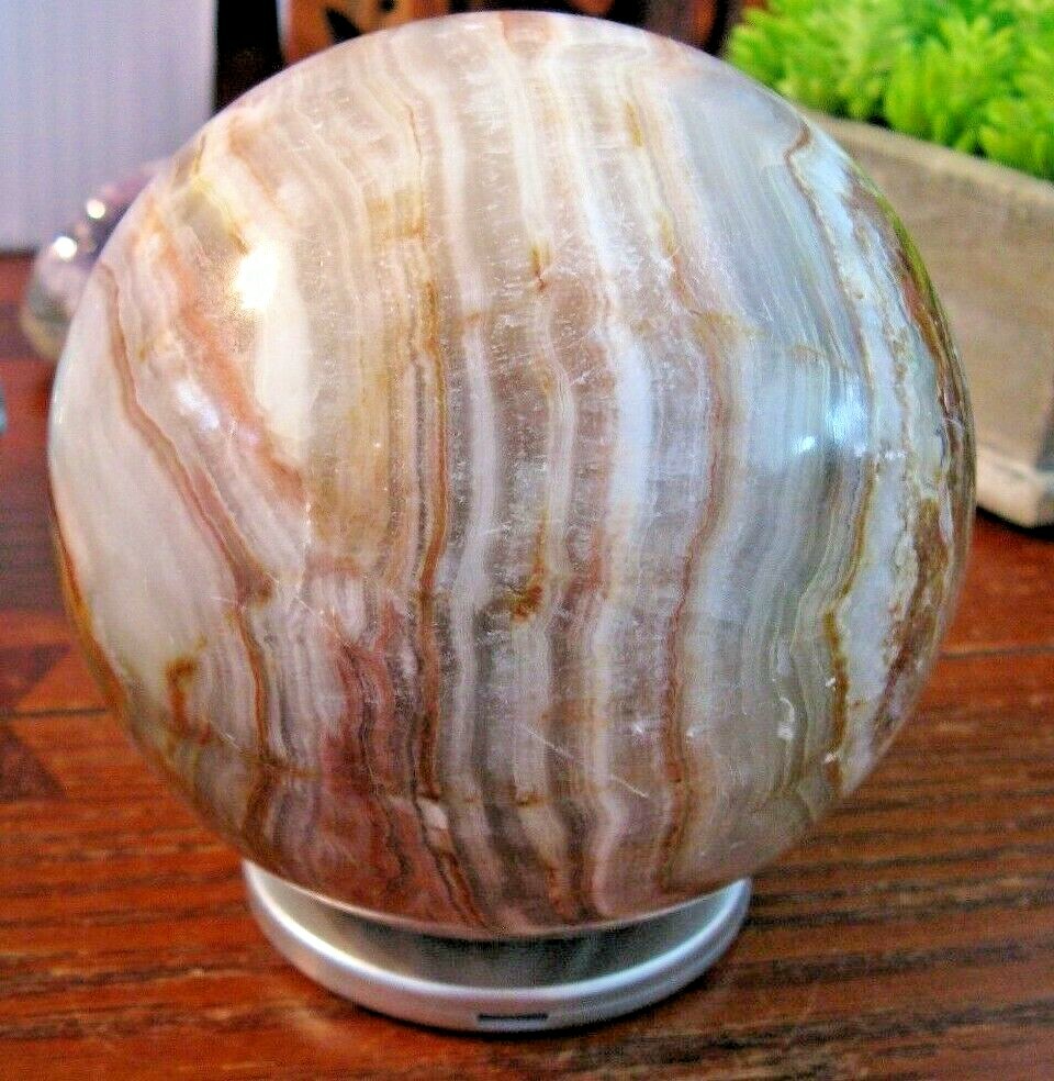 New Silver Color Acrylic Sphere, Egg, Geode, Crystal Display Stand Holder 2.39″