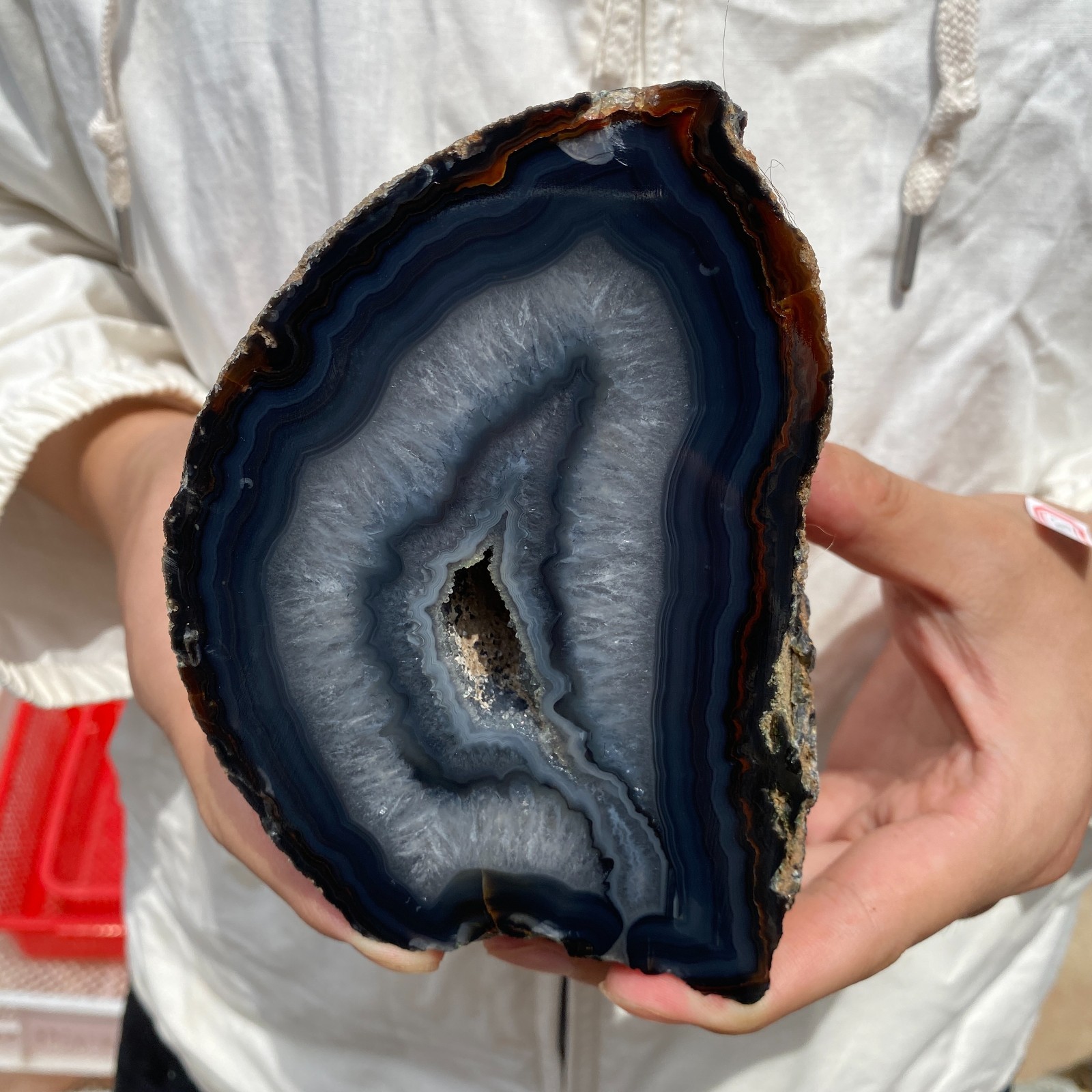 1600G Natural Beautiful Agate Geode Druzy Extra Gemstone specimen healing