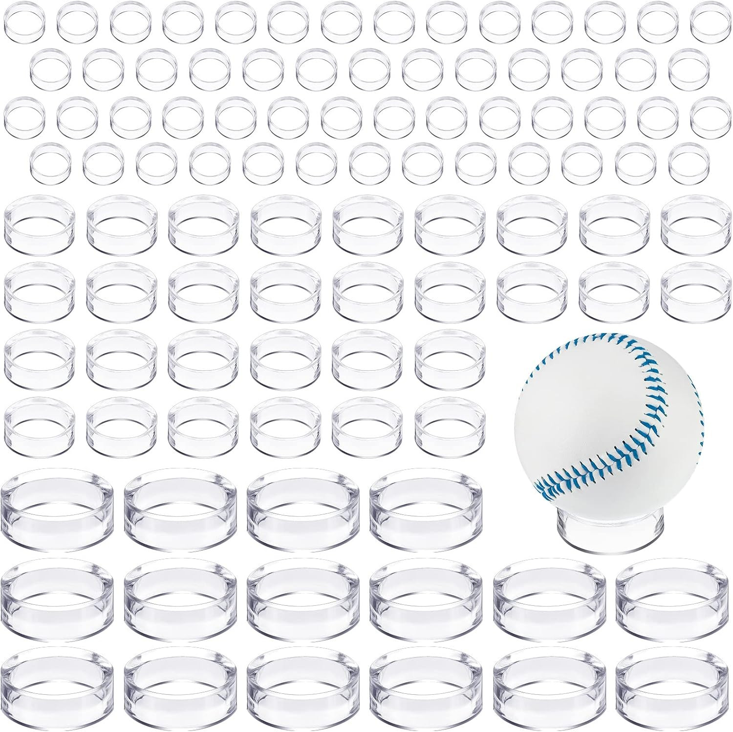 Amyhill 100 Pcs Sphere Stand, Ball Holder, Baseball Holder, Acrylic Clear Sphere