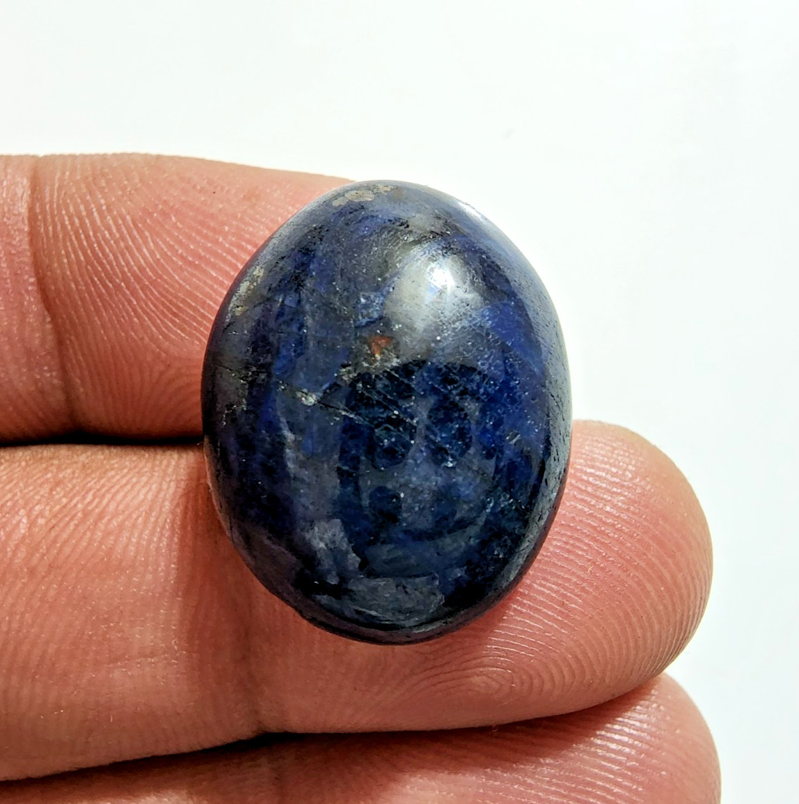 47 Crt Beautiful Top Madagascar Dark Blue Sapphire Cabochon Oval Shape Gemstone