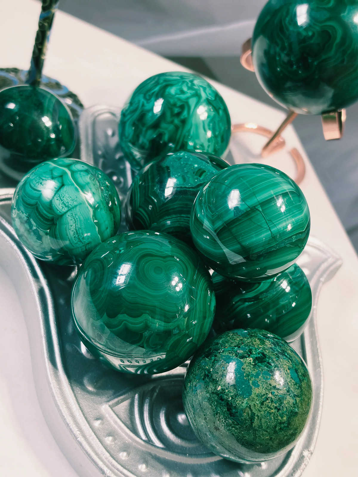 Congo Malachite Sphere AAA Quality Wholesale 1kg