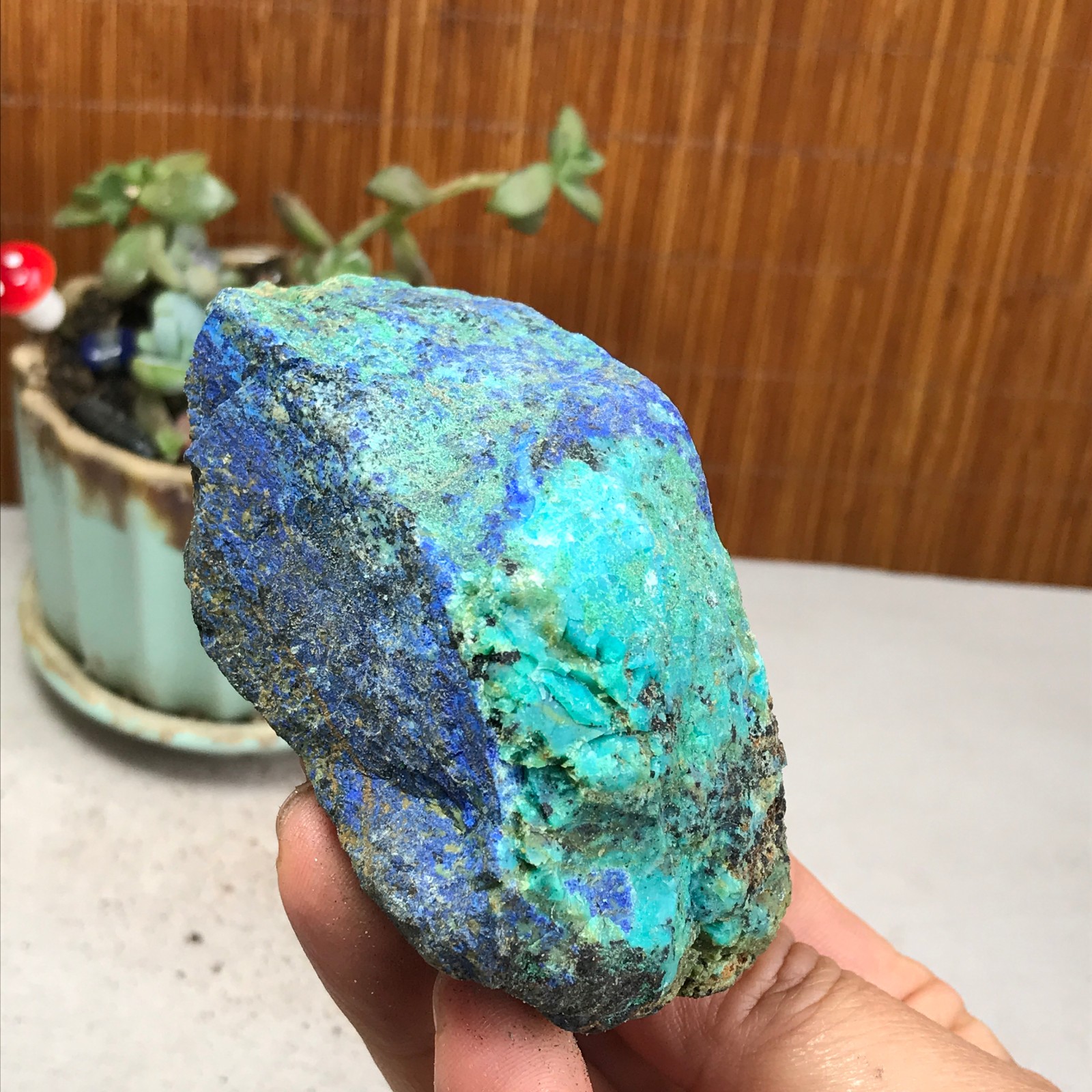 252g Natural Azurite/Malachite gemstone Rough original Crystal Specimen A5061