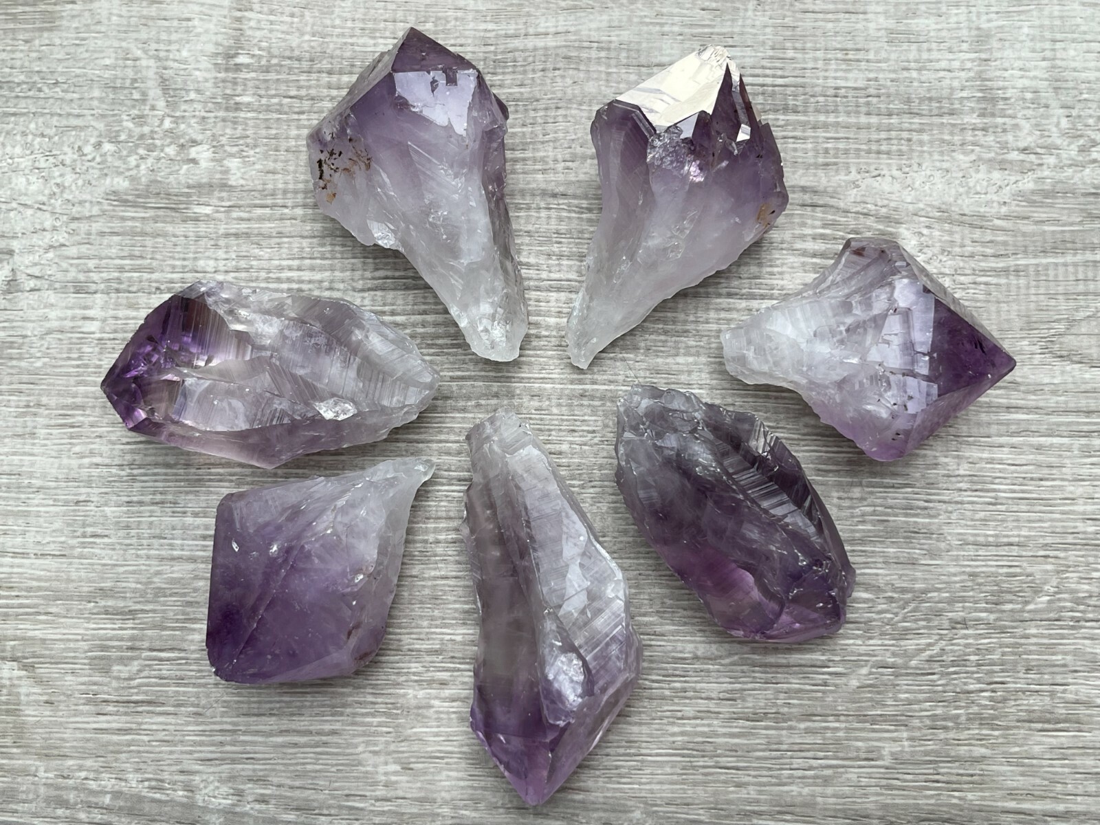 Extra Large Amethyst Rough Points, 2.5 – 3.25″ Raw Amethyst Points, Bulk Lot