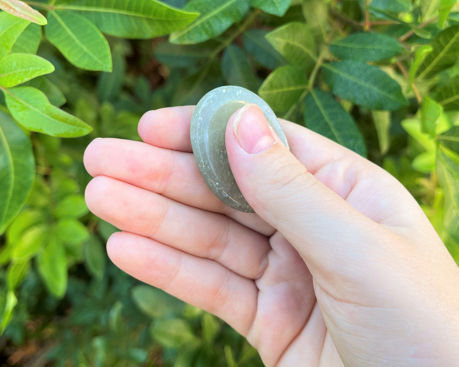 Green Aventurine Worry Stone (Smooth Polished Green Aventurine Palm Stone)