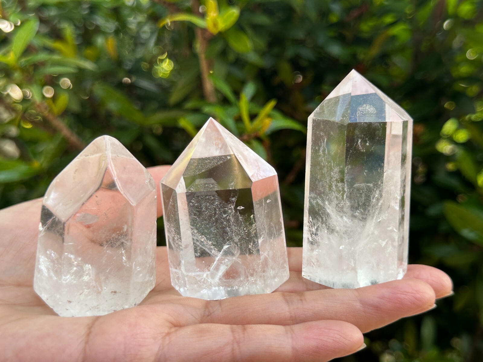 Premium Clear Quartz Points, Standing Polished Clear Quartz Point, Pick a Weight
