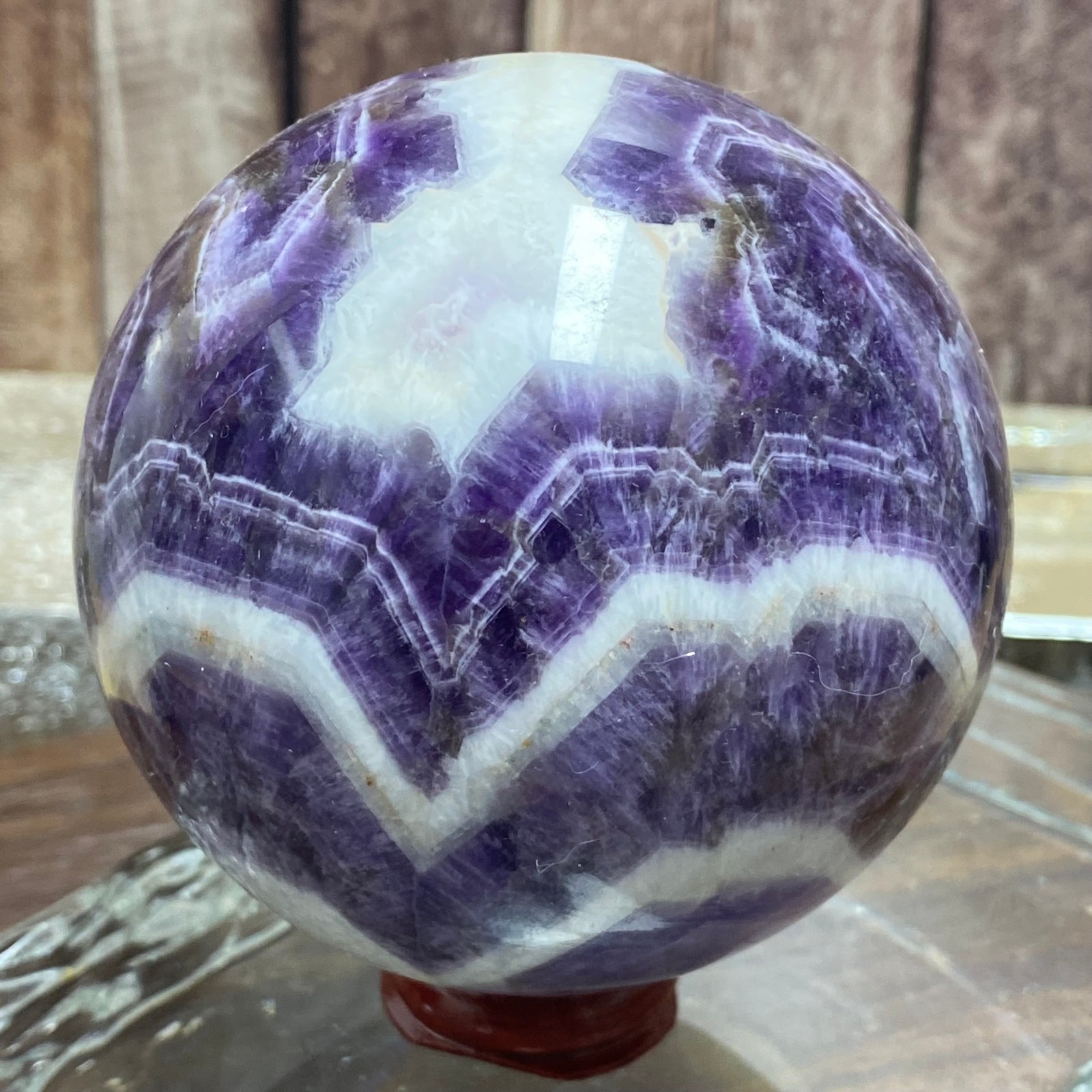 Genuine Amethyst Sphere Polished Crystal Ball Gemstone Figure Decorationz 800 g