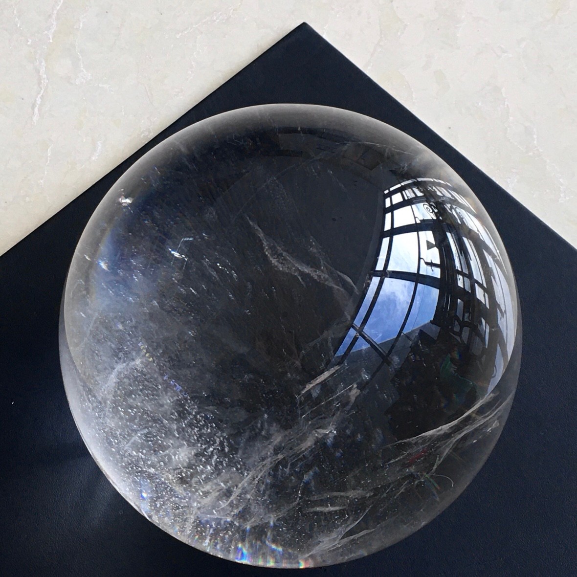 14LB Natural Clear Quartz Sphere Large Crystal Ball Reiki Healing