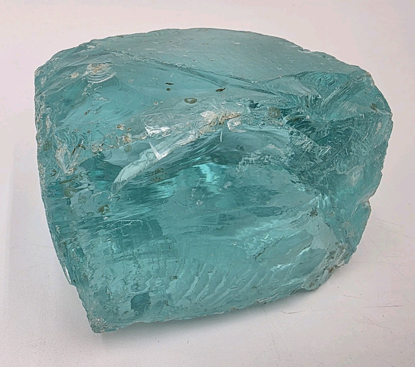 14700 Carat Aqua Blue Andara Obsidian Gemstone Gem Chunk