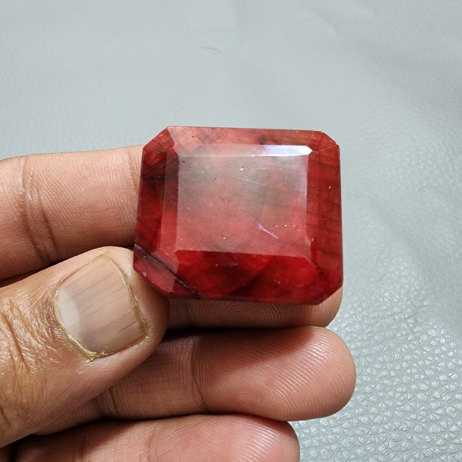 158 Ct Top Quality HUGE Red Ruby Museum Grade Certified Square Loose Gemstone