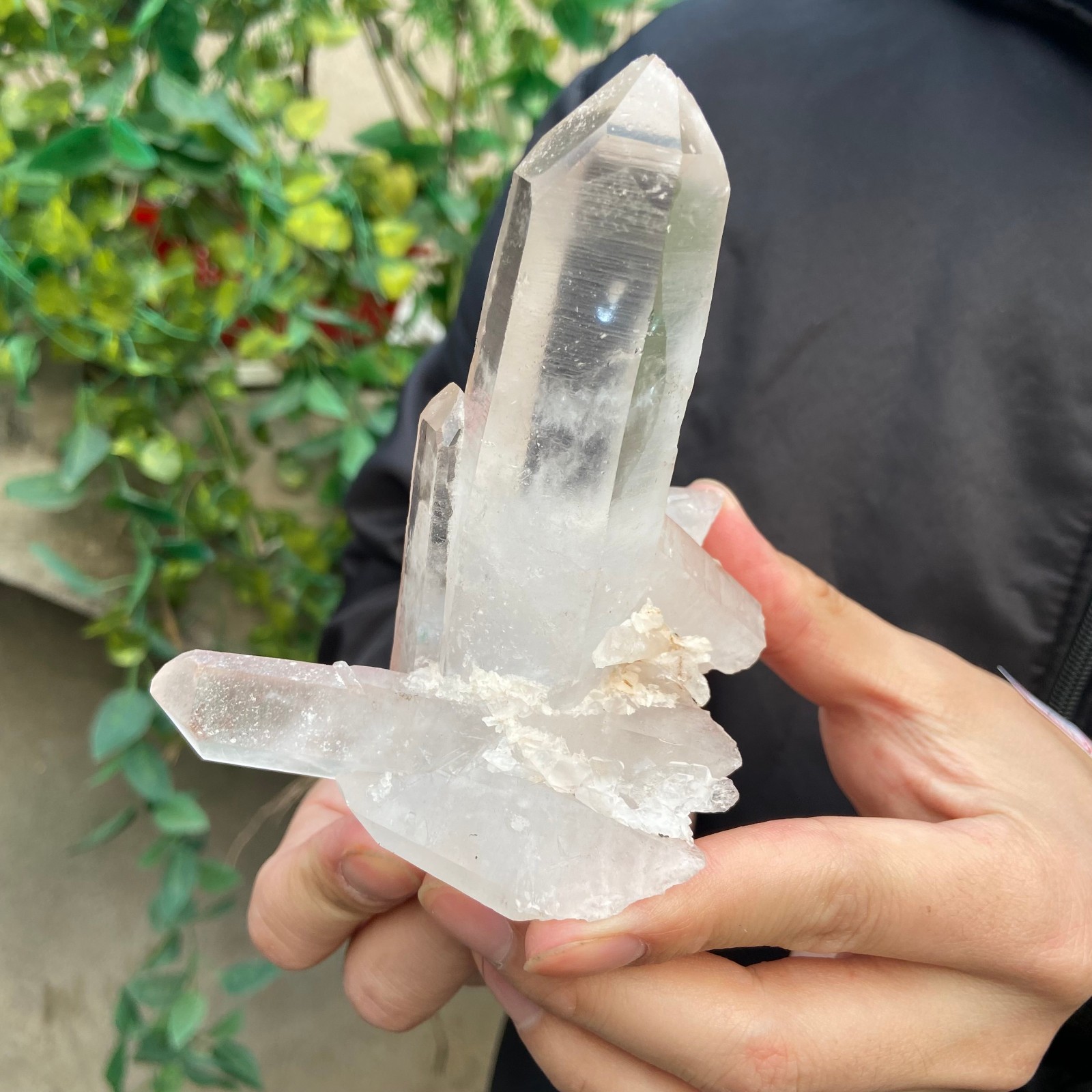 280g Natural Clear White Quartz Crystal Cluster Rough Healing Specimen