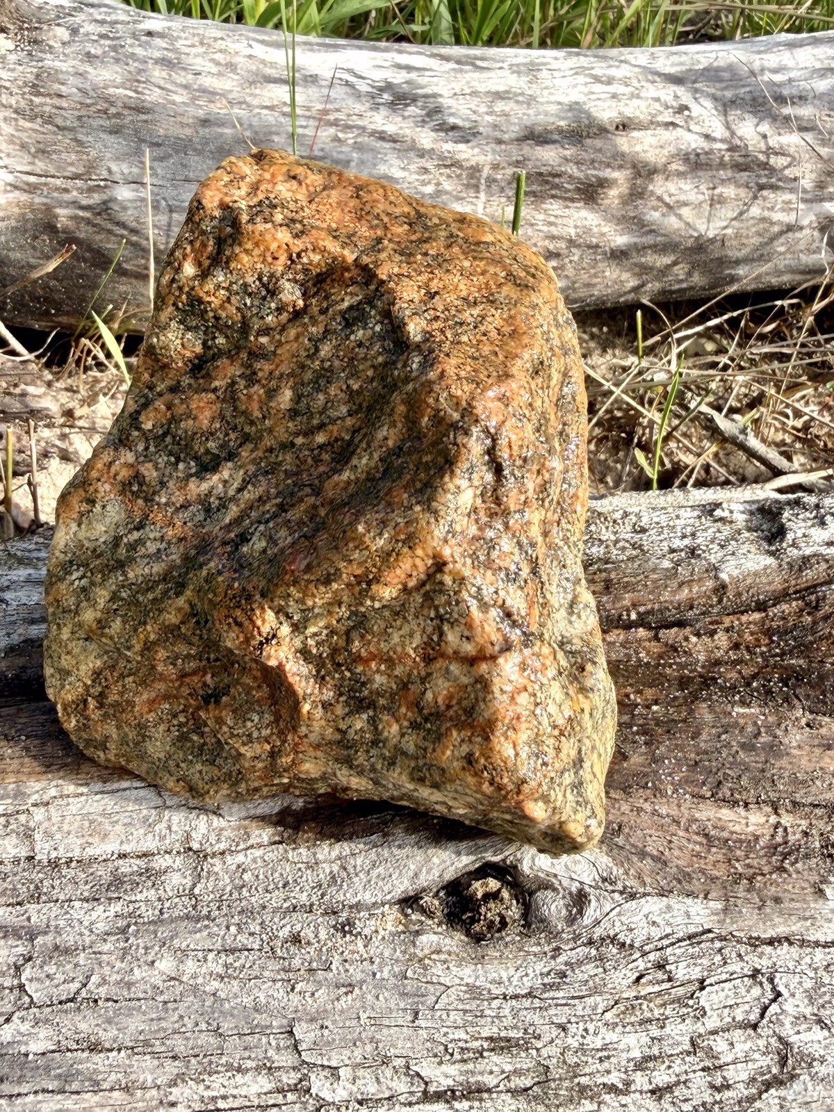 Natural Lake Michigan Rock Speckled Granite With Pink Hue Large LOOK! 👀 2.7lb+