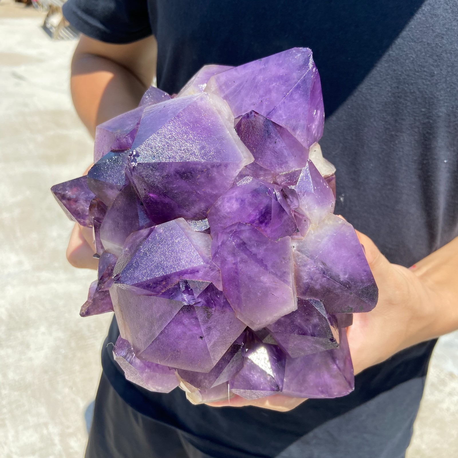 9.1lb Natural amethyst crystal cluster rough mineral specimen from Congo