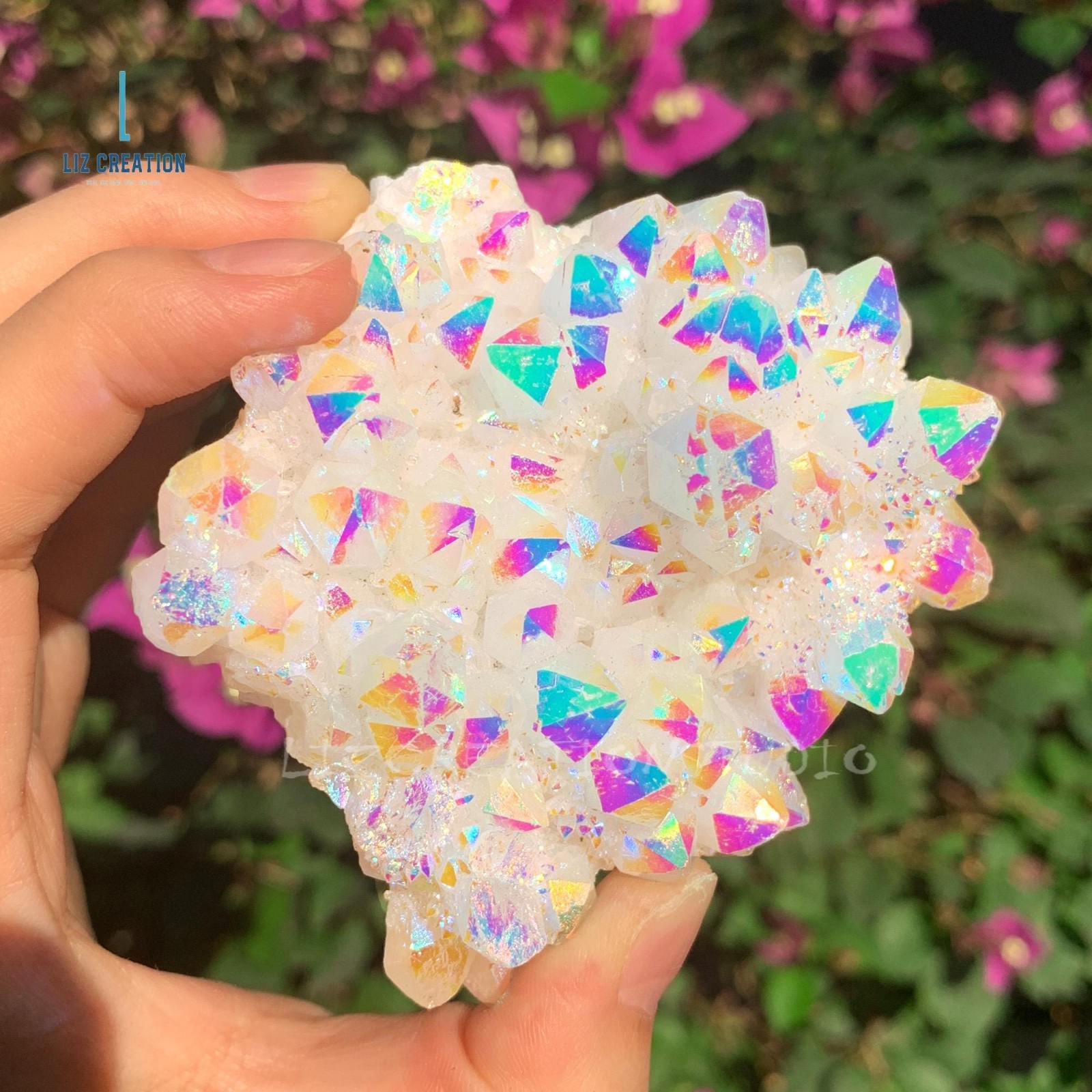 Angel Aura Crystal Cluster Natural Quartz No Import Fees