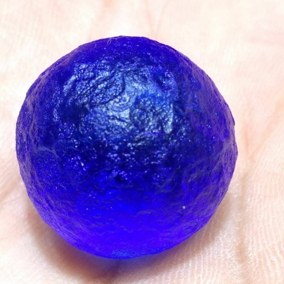 Green Gem Moldavite Meteorite Impact Class Czech Sphere Ball 16Mm Energy Stone