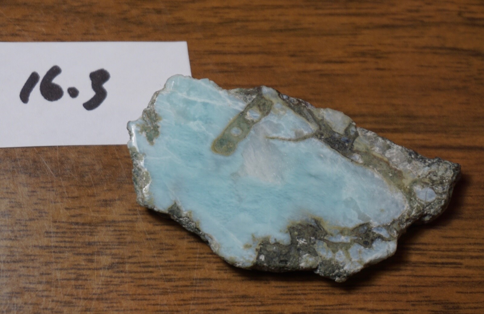 Larimar Natural Authentic Slab Rough Rock Blue Gem Stone Specimen 16.3 grams
