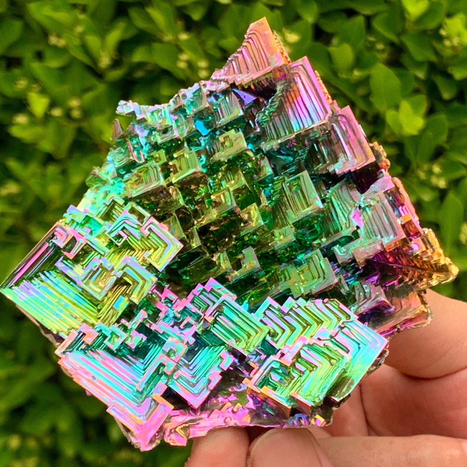 252G ram Bismuth rainbow crystal elementBi gemstone Mineral specimen healing