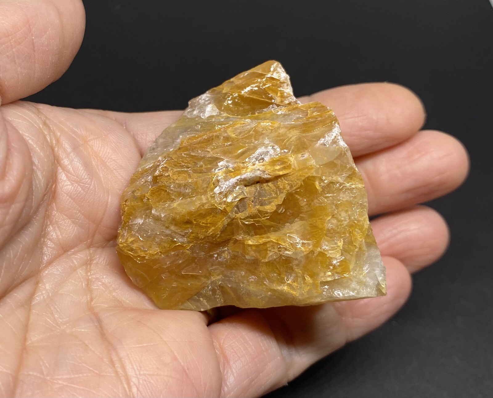Yellow Hematoid Genuine Quartz Rough Stone From Madagascar 85.8g
