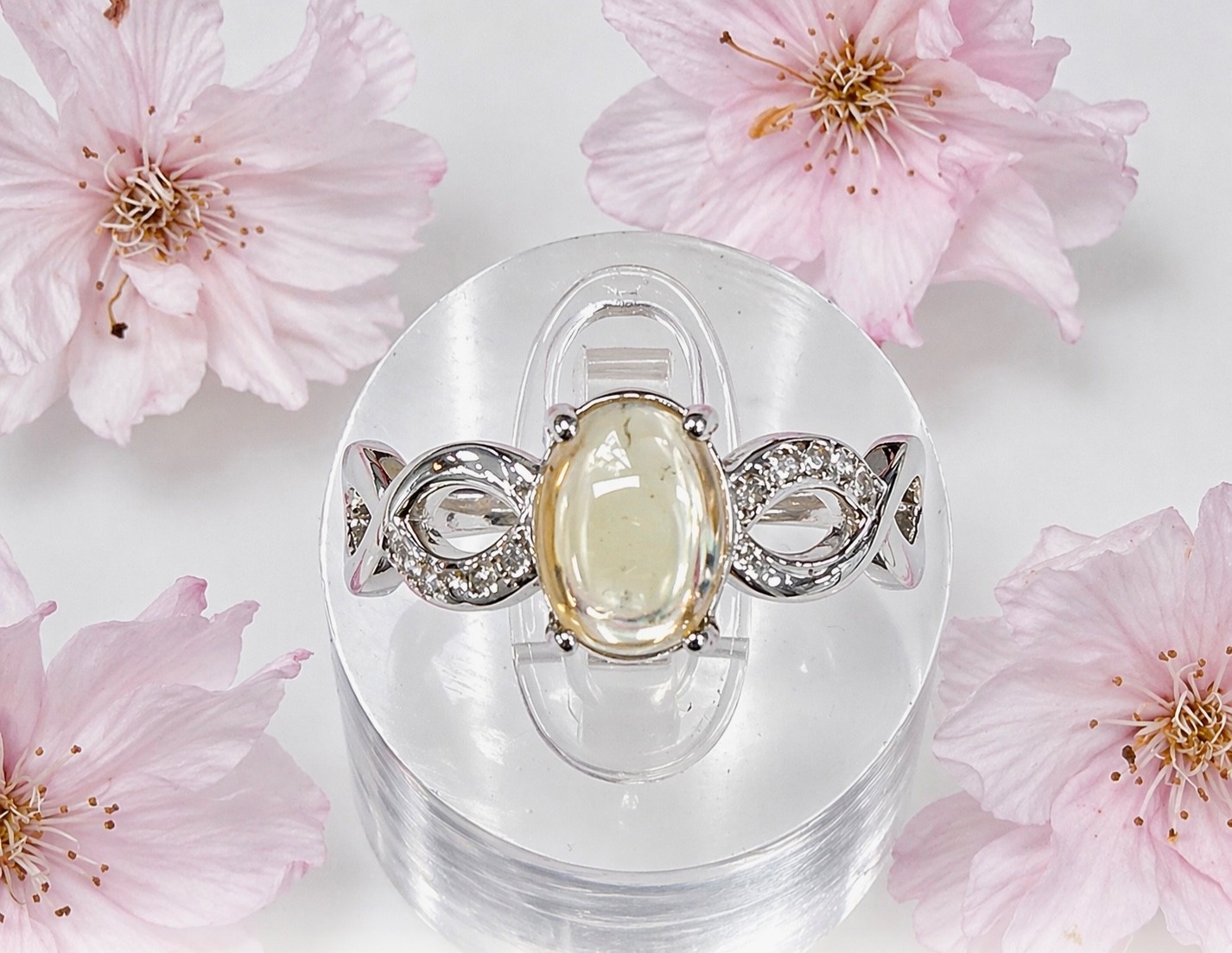 Wholesale Lot 7 Pcs Citrine Stainless Steel Rings Crystal Healing 5x7mm