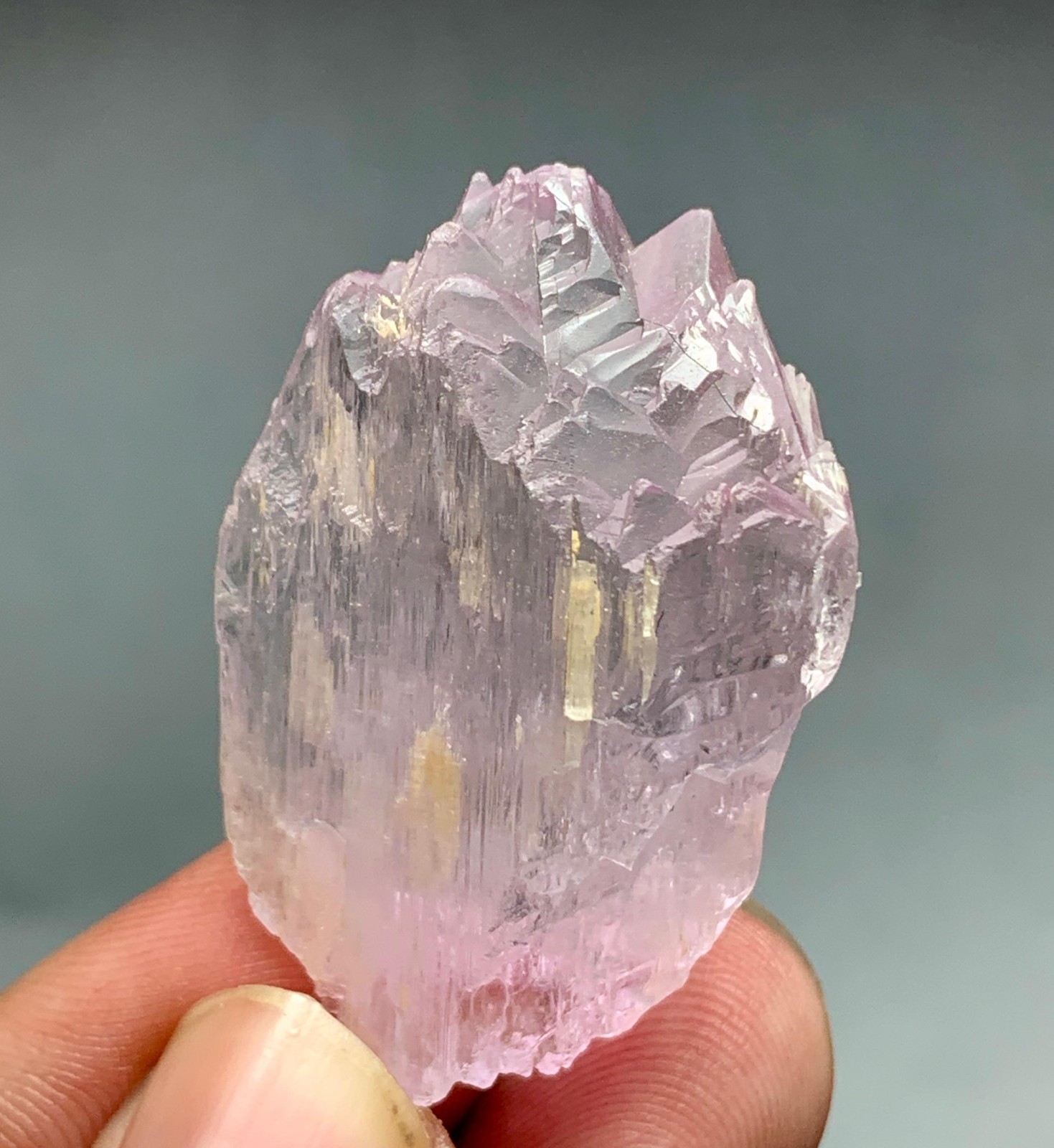 79 Carat Beautiful Etched Pink Kunzite Crystal From Afghanistan