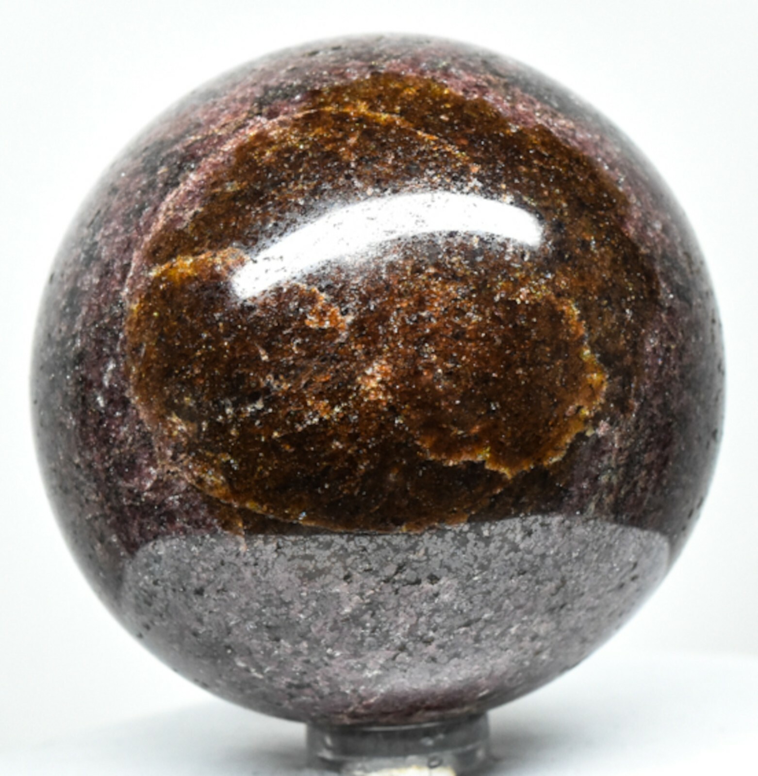 2.3″ Orange in Red Garnet Sphere Polished Sparkling Crystal Mineral – Madagascar