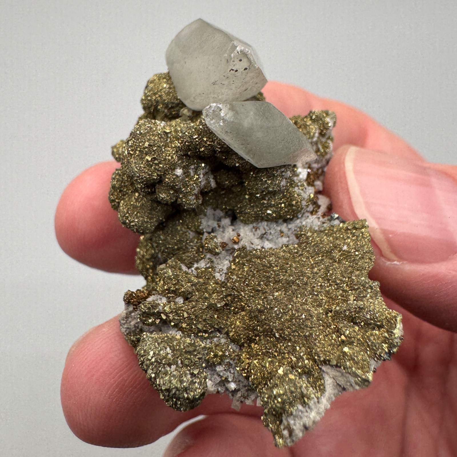 Calcite, Chalcopyrite from Sweetwater Mine, Missouri – Fine Mineral Specimen