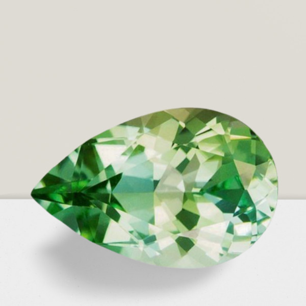 Green Tourmaline Pear Cut Gemstone 2 Cts – 9×6 mm VVS Loose Gem