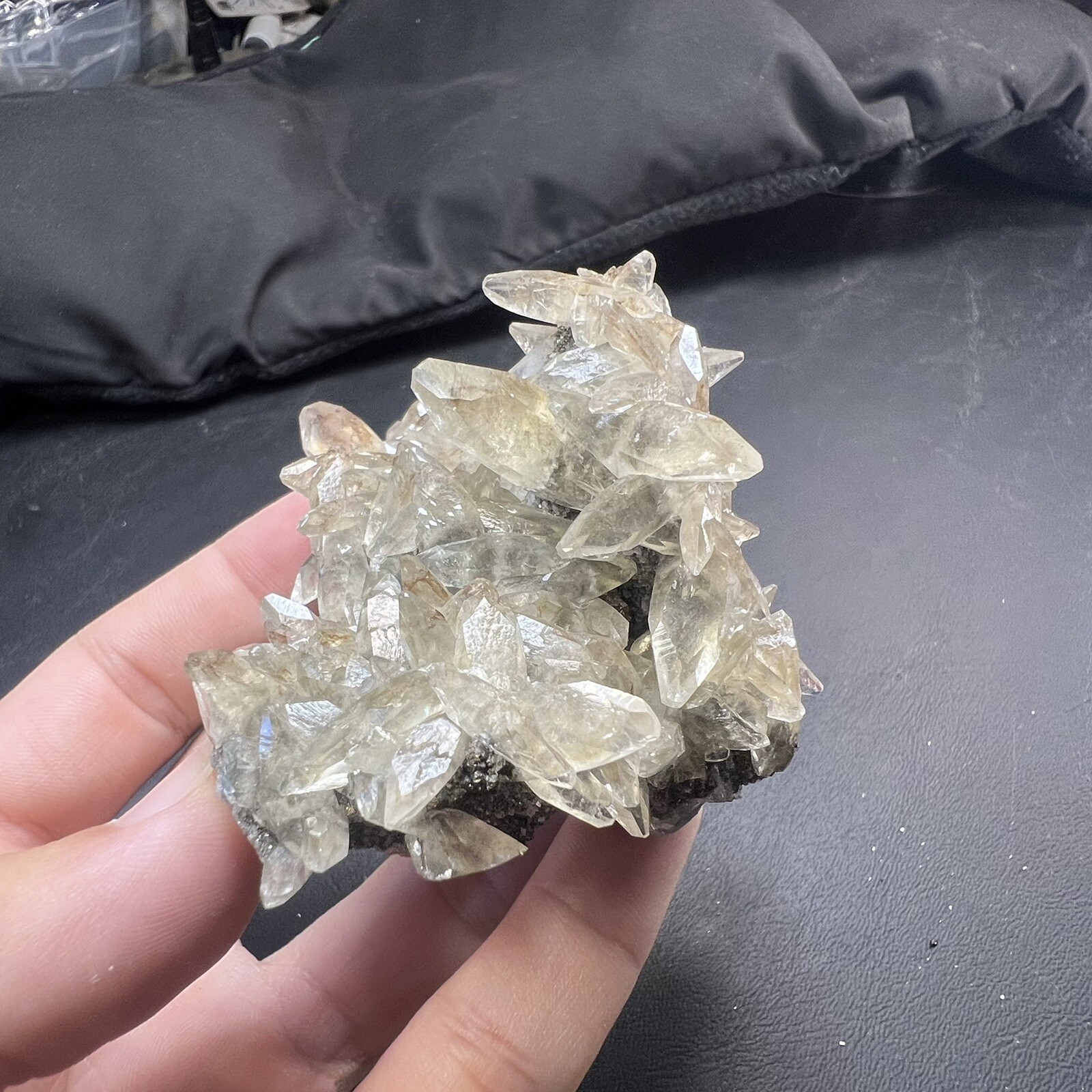 Calcite Crystal with Chalcopyrite Dolomite Matrix / Missouri
