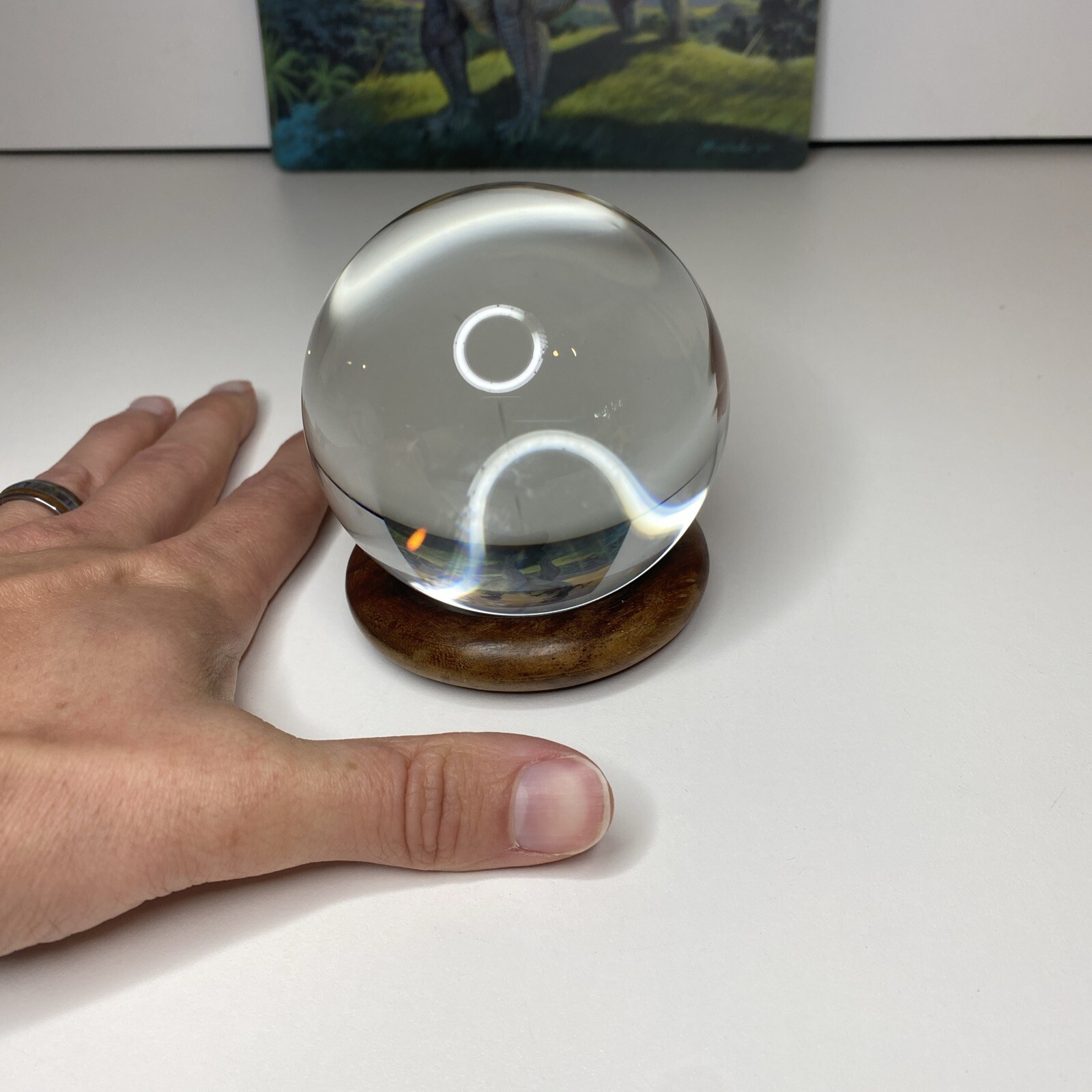 Round 3 Inch Crystal Glass Ball Lens Sphere Photo Photography Decoration USA