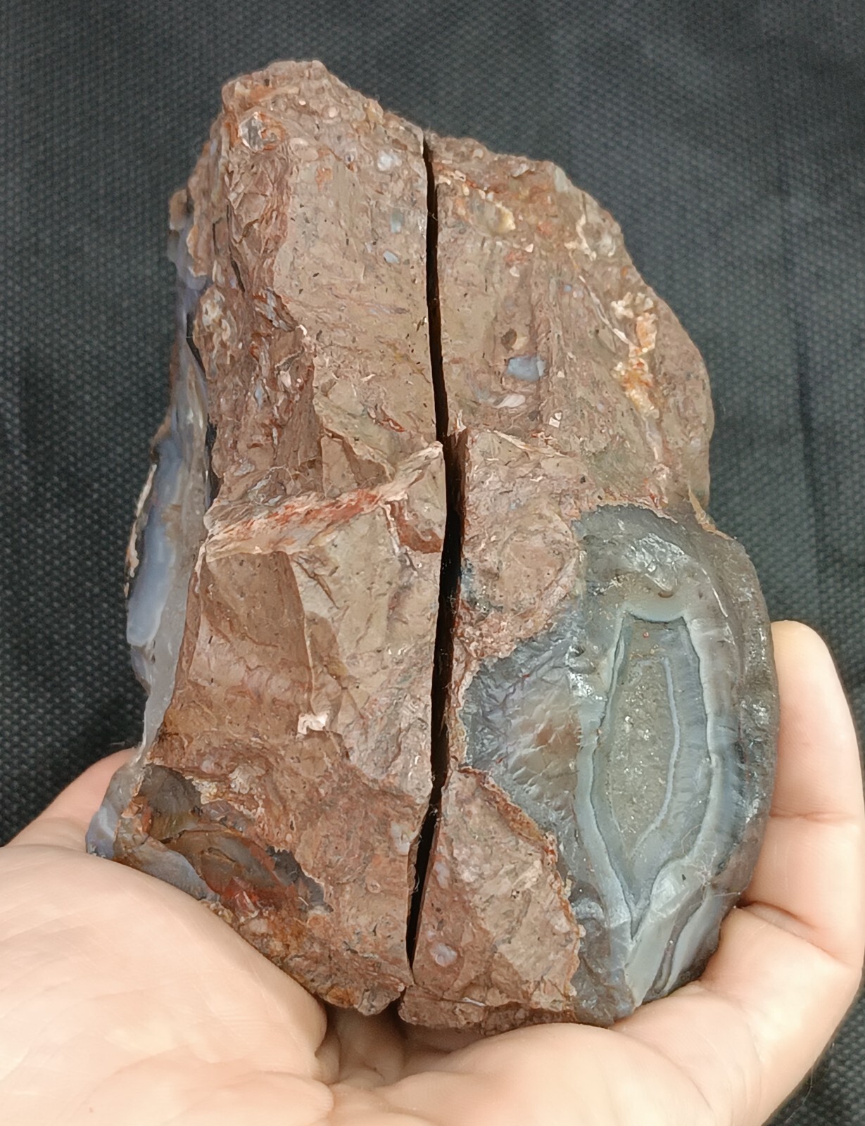 1330g/2.93 lb turkish banded quartz agate stone rough, customs duty included