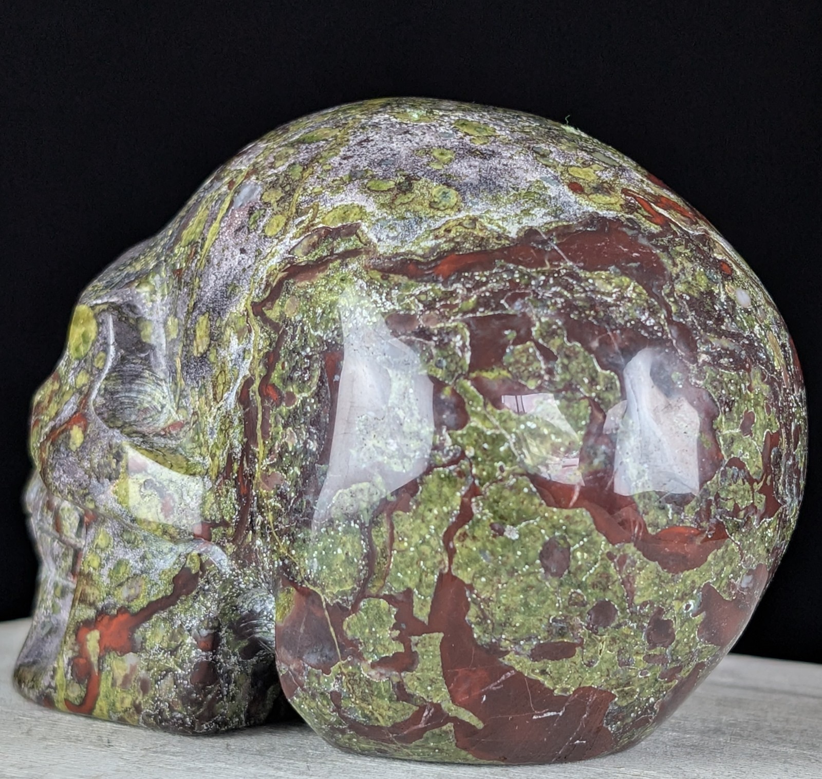 Dragon Blood Skull Carving Jasper Crystal Gemstone Large Chakra Reiki Mineral