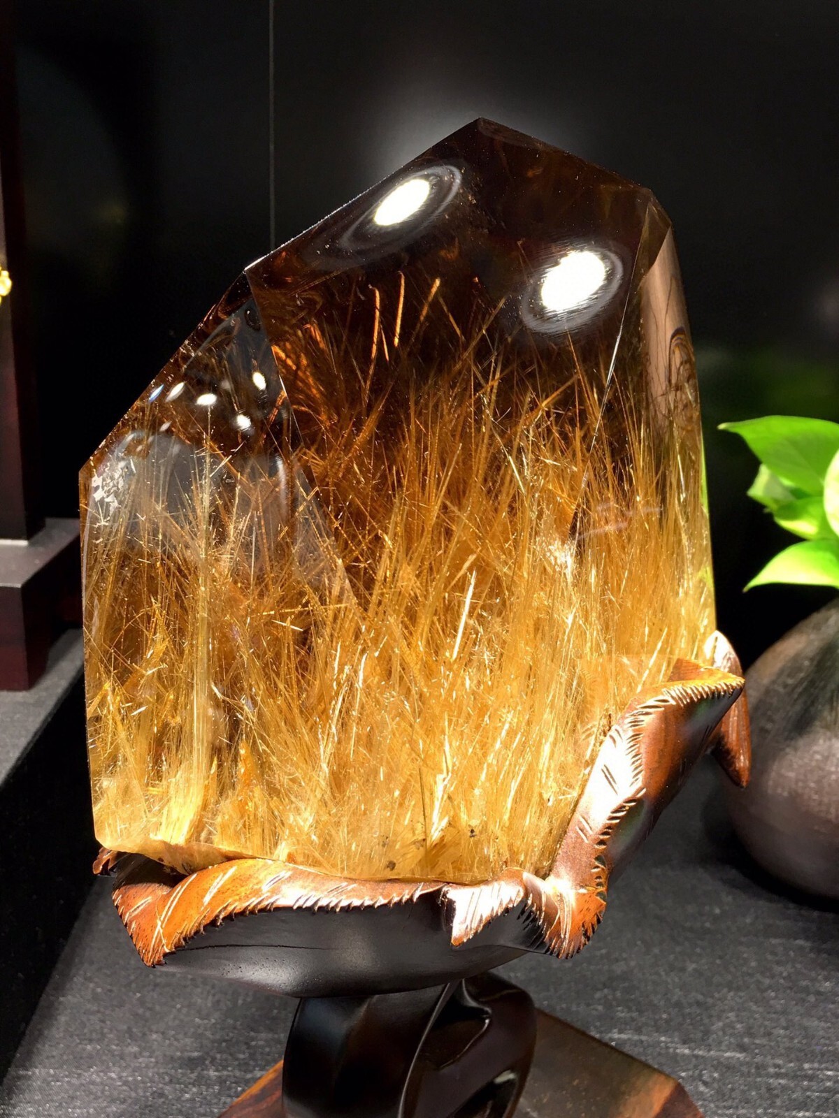 6.5LB Top Museum level Natural golden rutile Quartz Mineral specimen Crystal