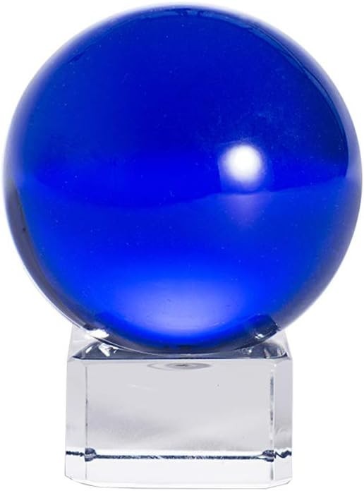50mm2 inch K9 Solid Crystal Ball with Free Stand Suncatcher Blue