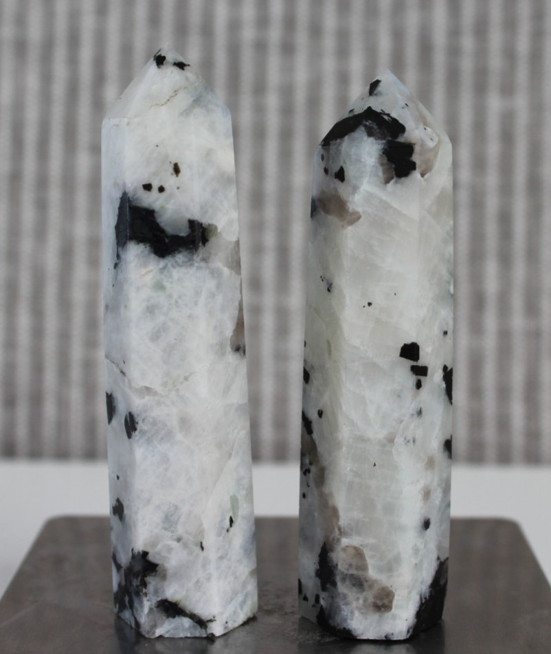 RAINBOW MOONSTONE POINT BUNDLE (2) POINTS INCLUDED 179 GRAMS