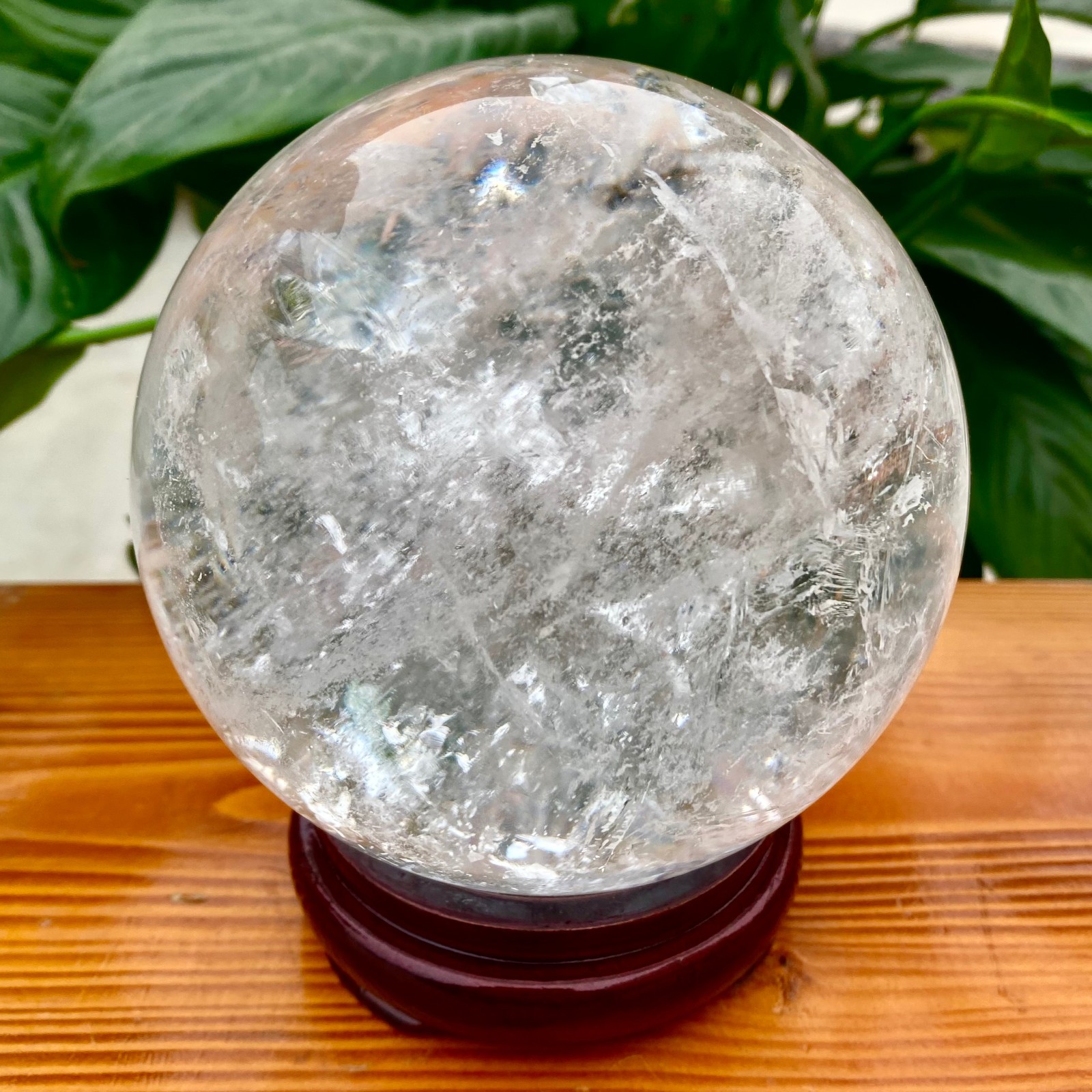 3.94LB white crystal transparent quartz crystal ball Reiki repair