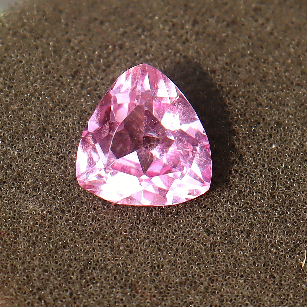 AAA+ Natural Pink Sapphire Trillion Cut 6 Ct Certified Loose Gemstone