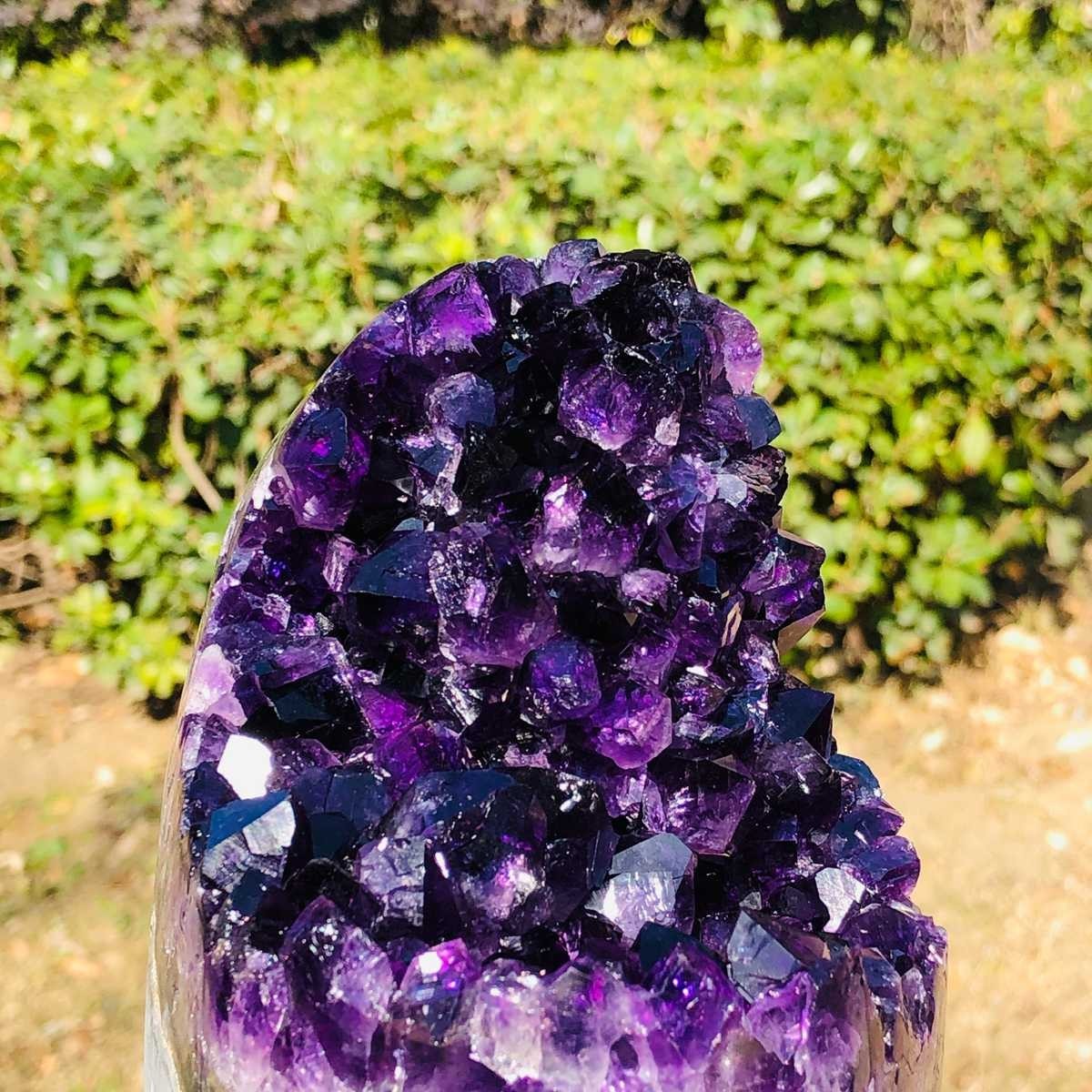 3.3LB Natural Amethyst geode quartz cluster crystal specimen Healing 3140