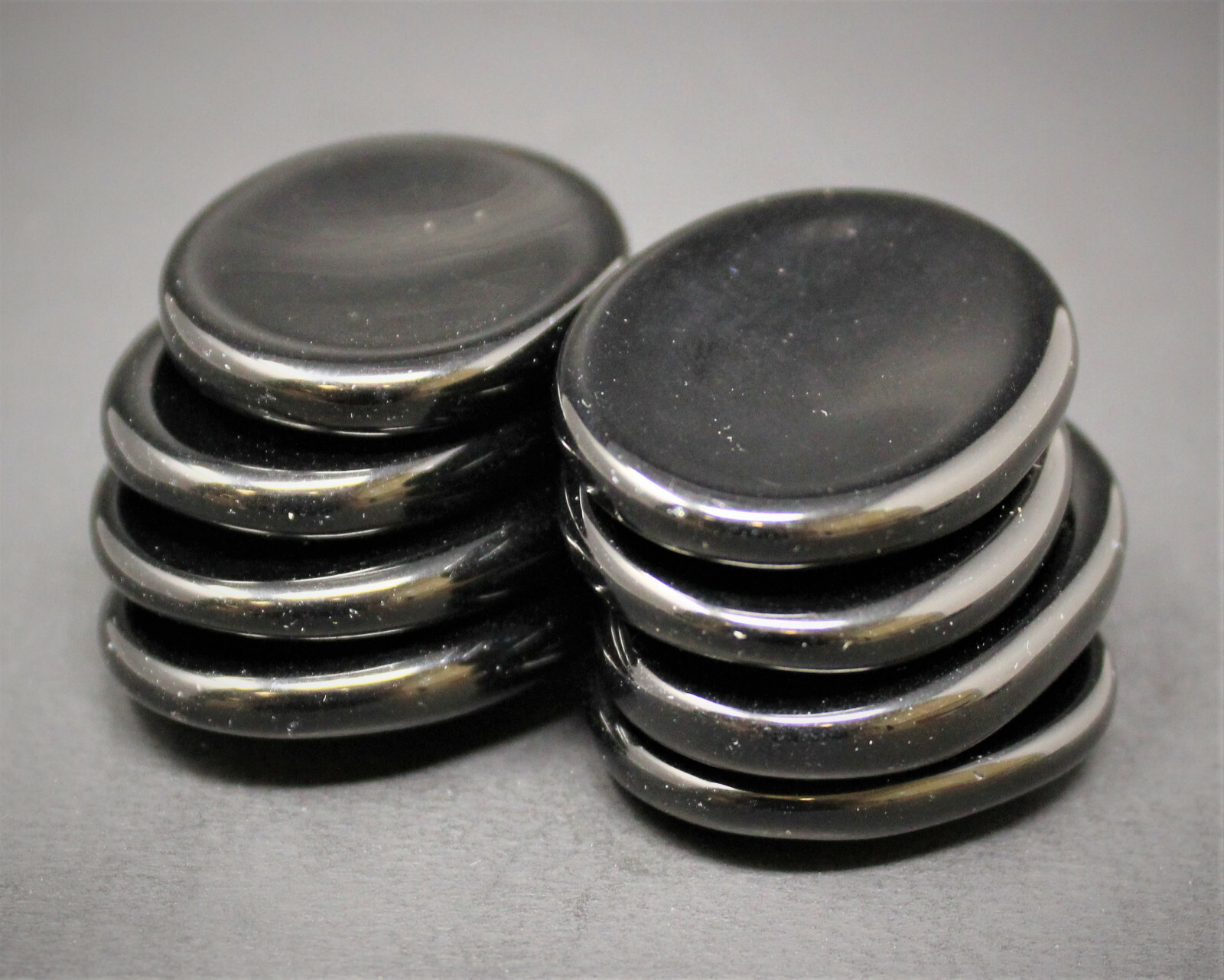 Black Obsidian Worry Stone (Black Obsidian Palm Stone Crystal, Protection Stone)