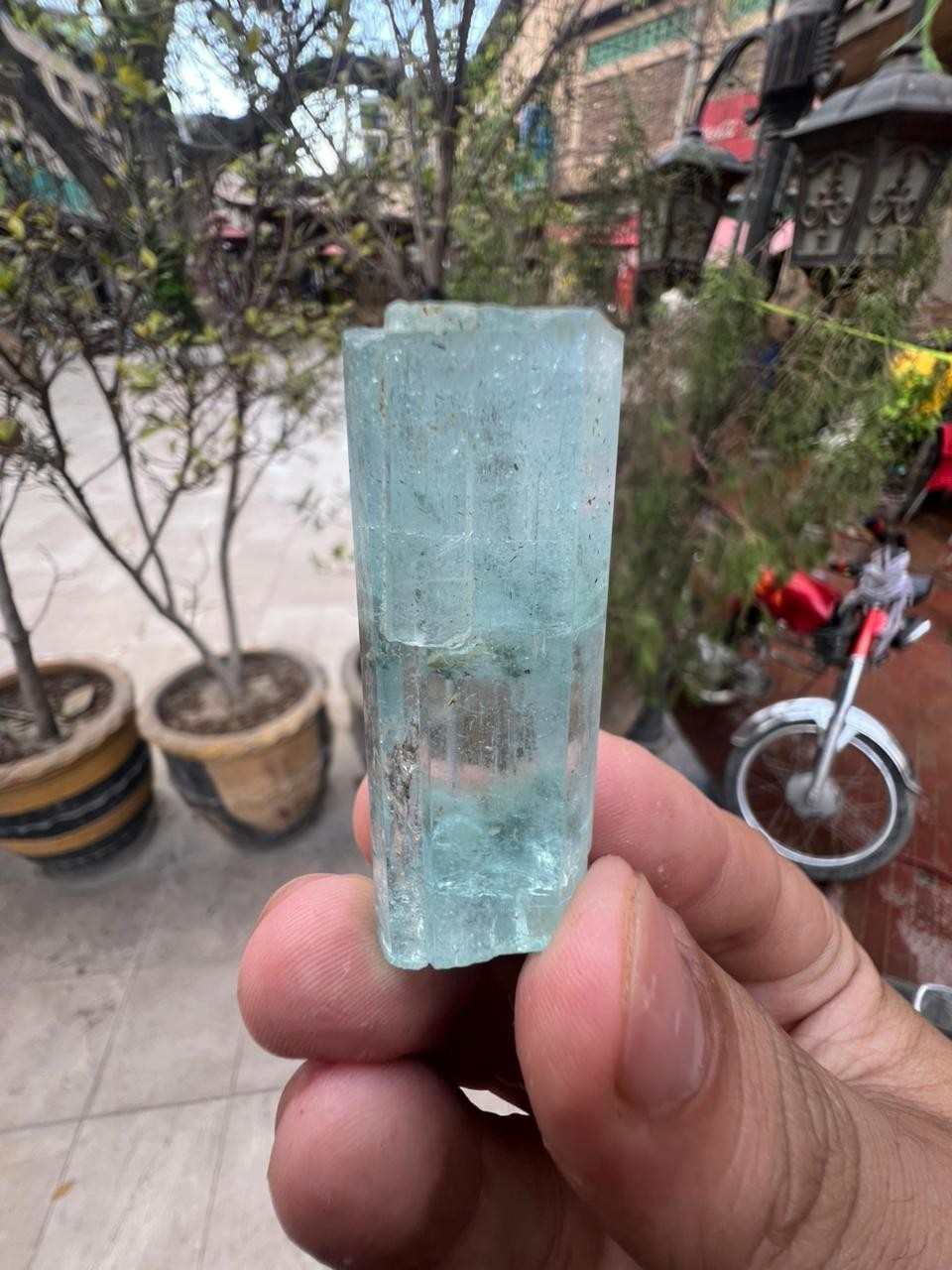 24GM | Gemmy Sky Blue Aquamarine Crystal Terminated Specimen | Skardu Pakistan