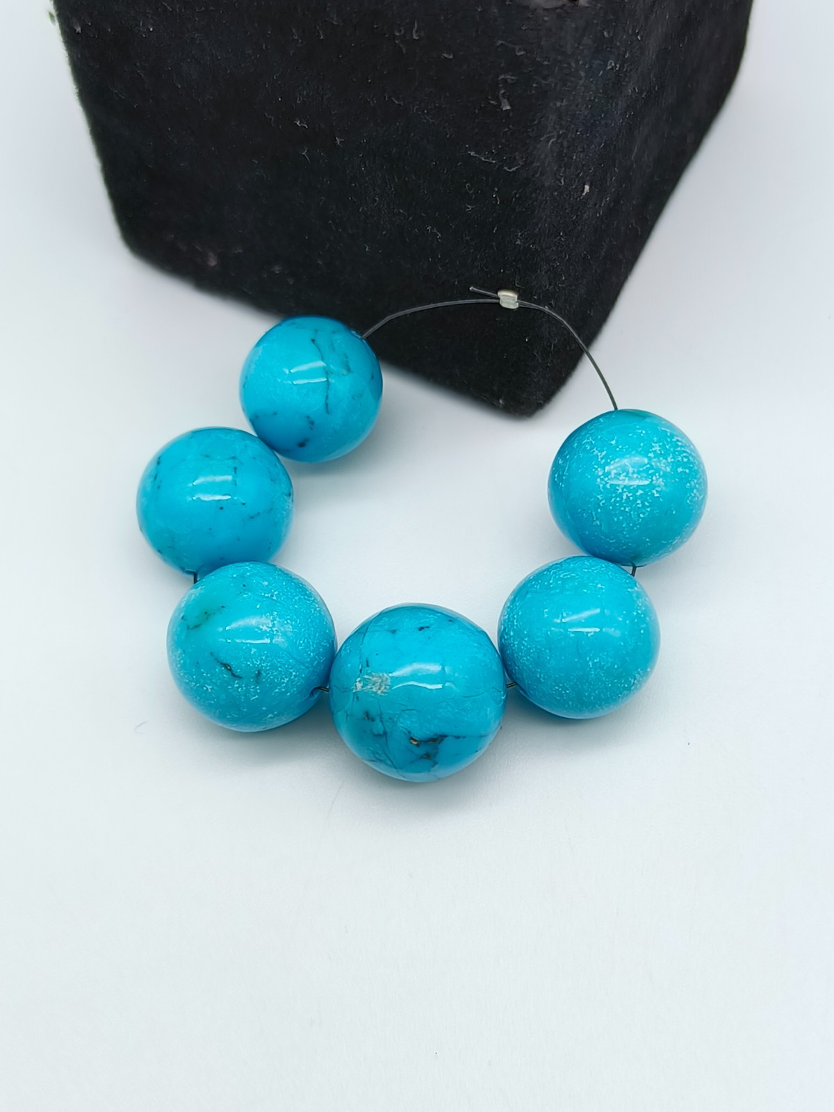 Turquoise Round Shape Beads Smooth Beads Natural Gemstone For MAKING Jewelry