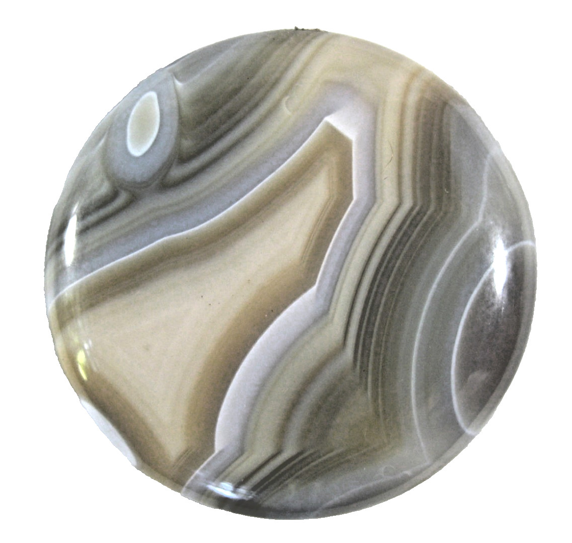 Botswana Agate Polished Disc or Palm Stone 60 mm 100 g
