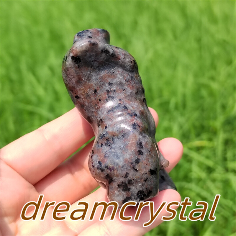 3″ Top Natural Yooperlite Carved Male Model Quartz Crystal Reiki Sculpture 1pc