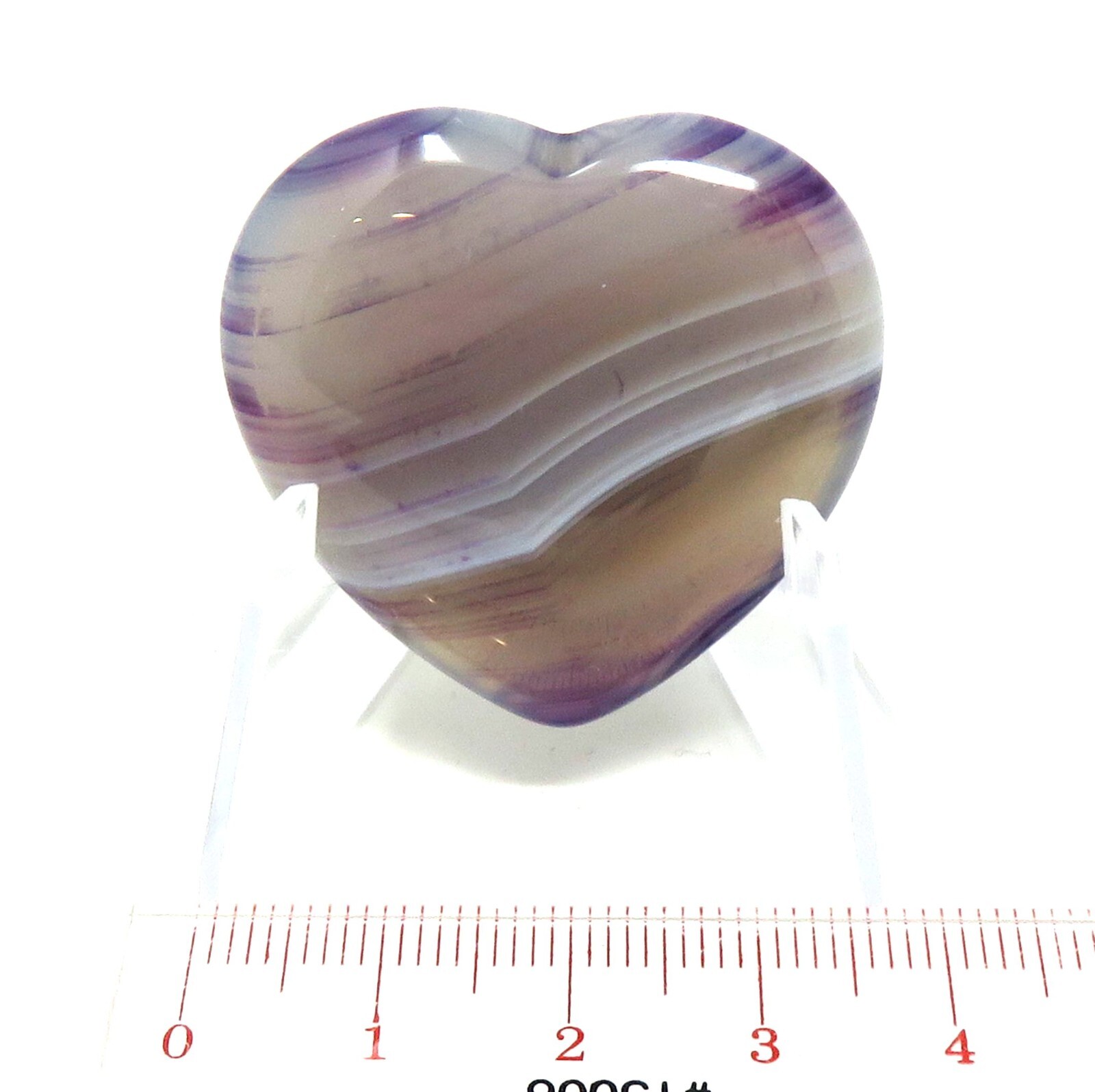 Light Purple Agate Stone Heart #1018 – 35mm or 1.37in Valentines Day Love Stone