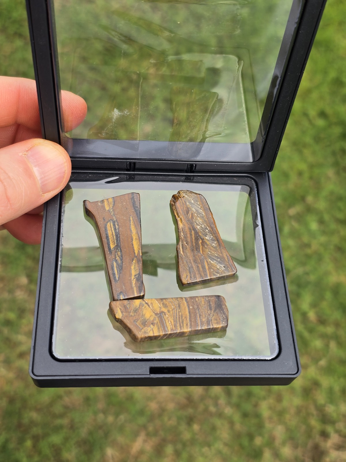 Natural Tiger’s Eye 3-Pc Set – Polished Irregular Shapes B2