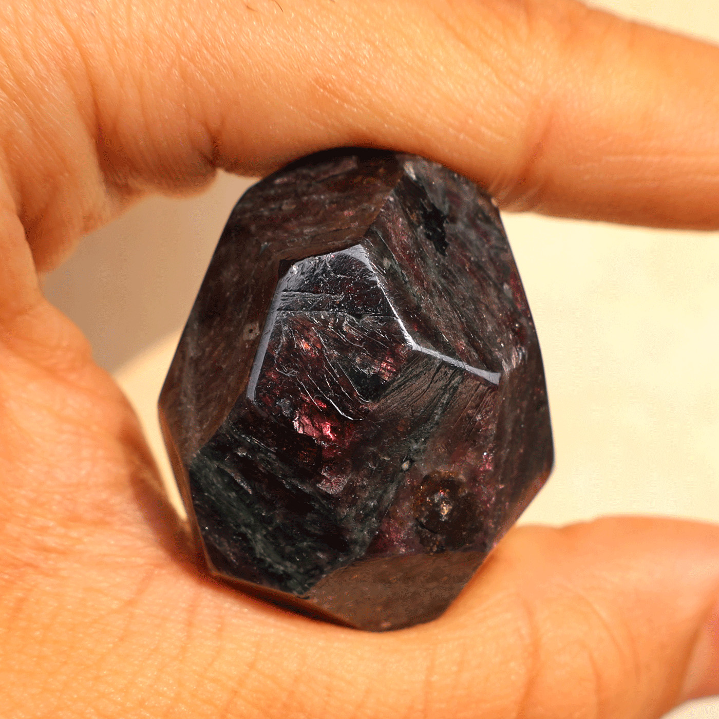 Earth’s Core~ 52.84g Natural Gemmy Garnet Faceted Crystal Sphere Ball Specimen
