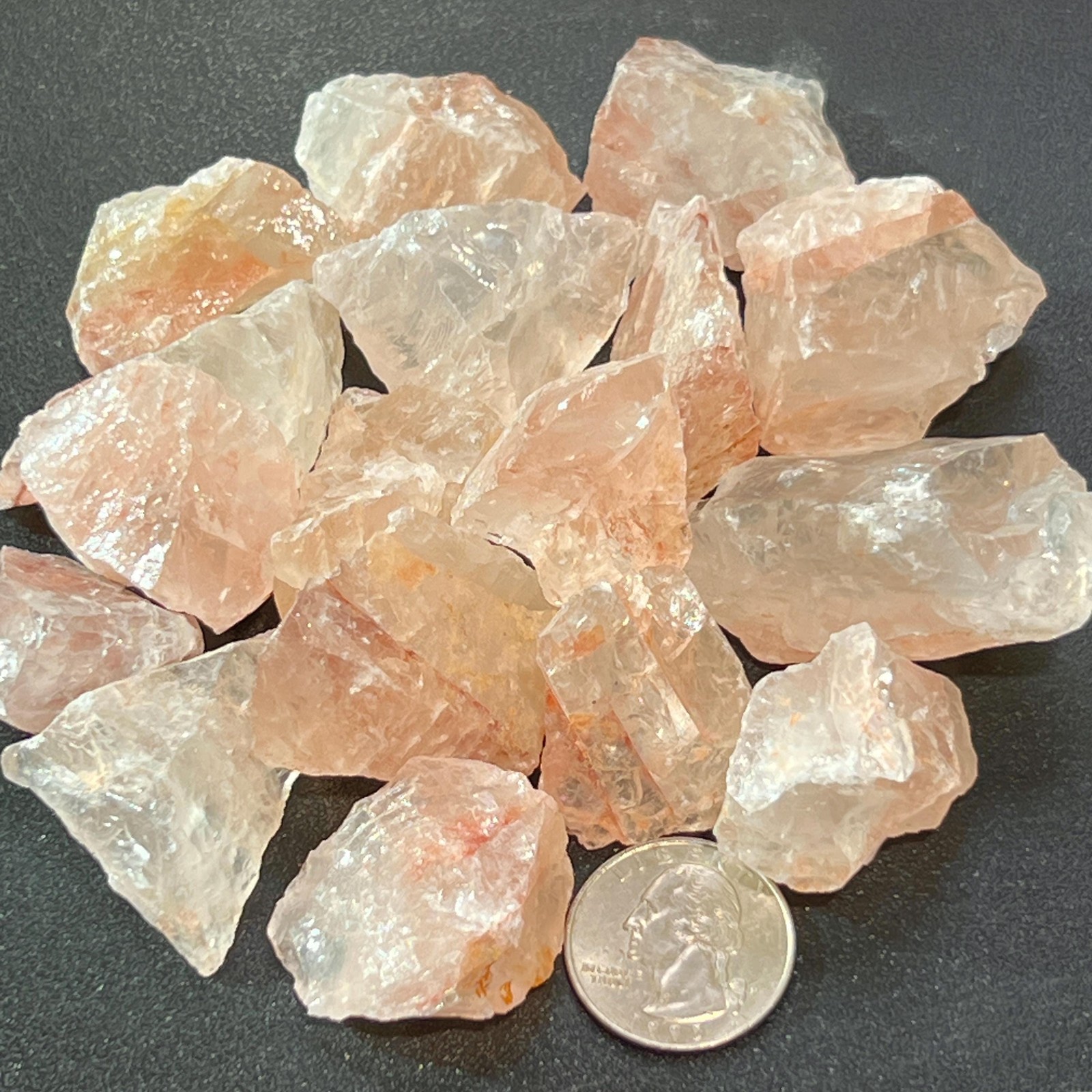 Fire Quartz Crystal Rough Raw Stones (By The Piece or Pound) Wholesale Gemstone